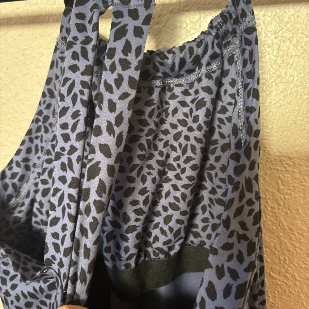 Eddie Bauer Blue & Black Spotted Leopard Print Athletic Dress Small - Picture 6 of 9